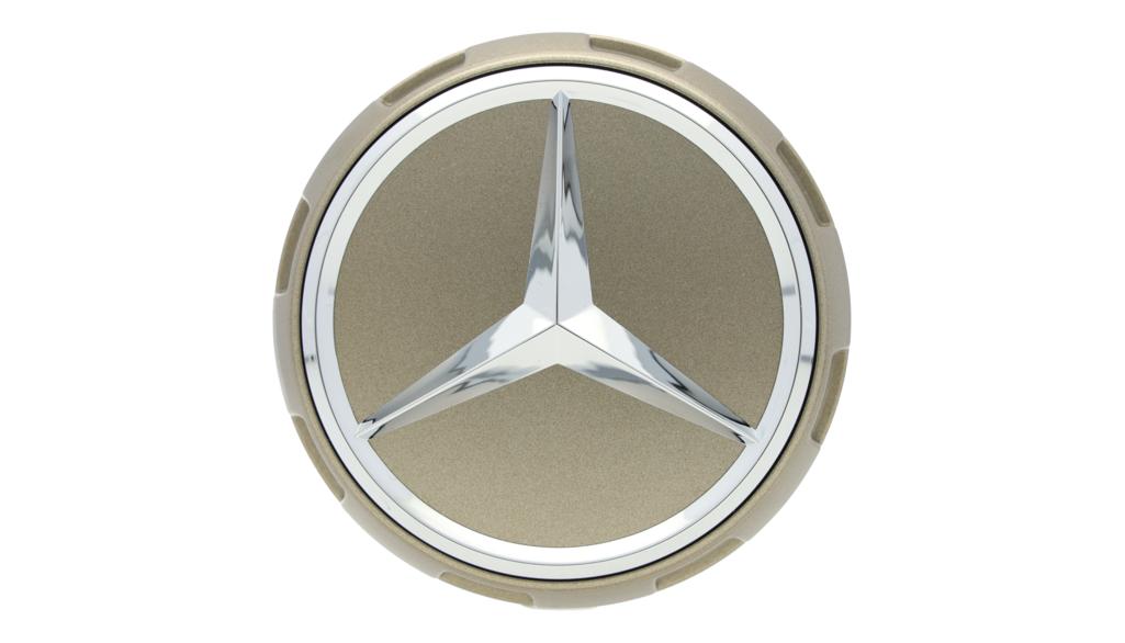 Coprimozzo AMG, con design a bloccaggio centrale, (Classe S/ GLC/ EQB e altri), color oro, A00040009001190