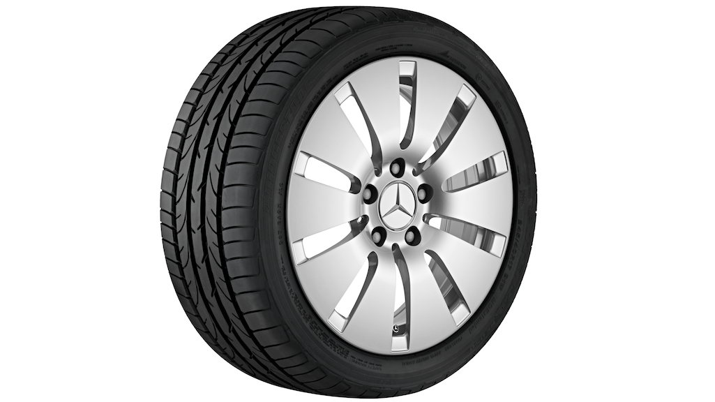 10-hole wheel, 43.2 cm (17 inch), E-Class, 225/55 R17/, vanadium silver, A21340102007X45