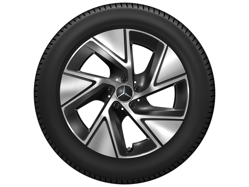 5-Loch-Rad, Aero, 48,3 cm (19 Zoll), glanzgedreht, GLC, 235/55 R19/, schwarz, A25440152007X23