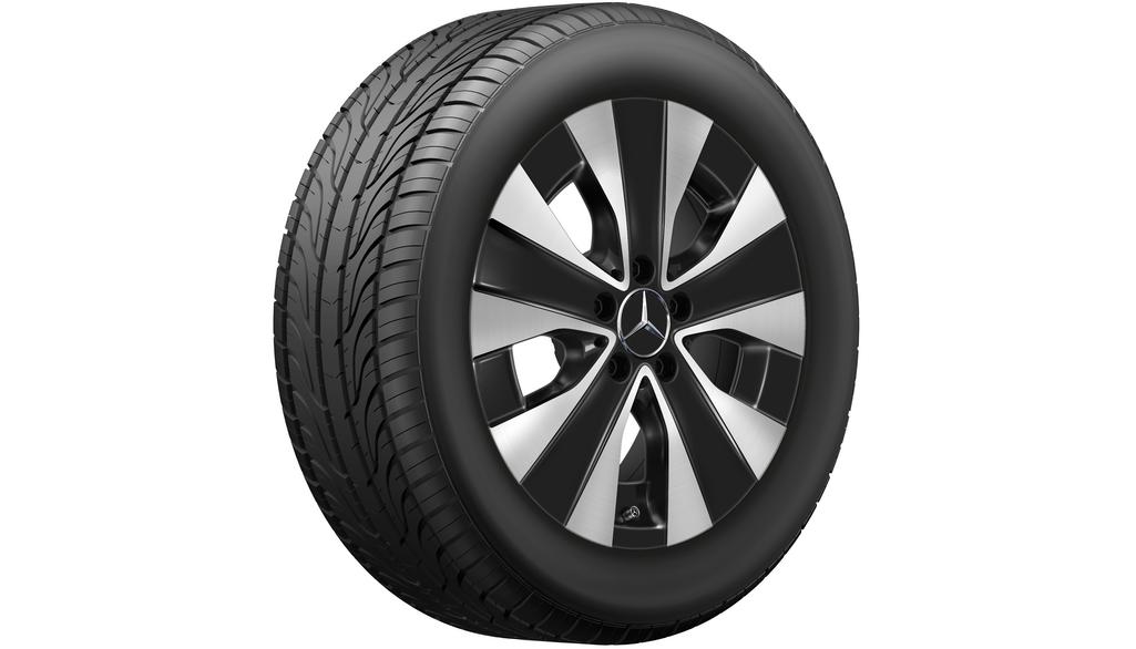 5-spoke wheel, gloss black, Goodyear, UltraGrip Performance+ MO-V, 245/55 R17 106H XL, winter, Q44019141000A