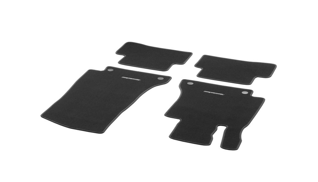 CLASSIC velour mats, set, 4-piece, C-Class, black, A20568004049J74