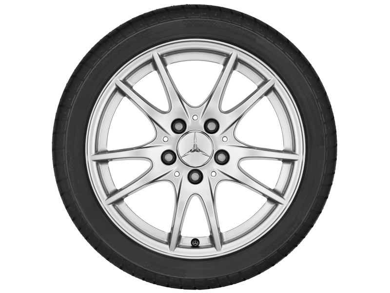 5-Doppelspeichen-Rad Championsilber, Continental, ContiWinterContact TS 830 P MO, 205/55 R16 91H, Winter, Q44013111269A
