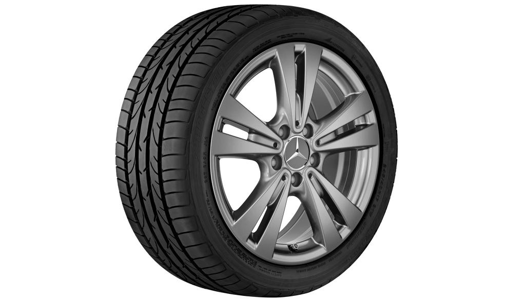 5-twin-spoke wheel, 43.2 cm (17 inch), CLA/ B-Class/ A-Class, 225/45 R17/, gray Himalaya, A24640114007756