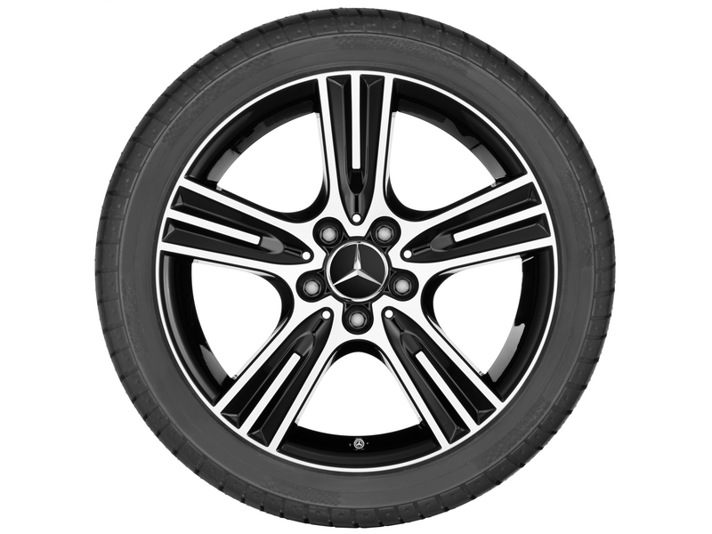 5-spoke wheel, 43.2 cm (17-inch), high-sheen, C-Class, 225/45 R17/, black, A20440160027X23
