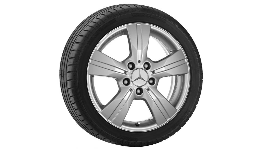 5-Doppelspeichen-Rad, 40,6 cm (16 Zoll), B-Klasse/ A-Klasse, 195/55 R16/, titansilber, B66474491 5-Doppelspeichen-Rad, 40,6 cm (16 Zoll), B-Klasse/ A-Klasse, 195/55 R16/, titansilber, B66474491