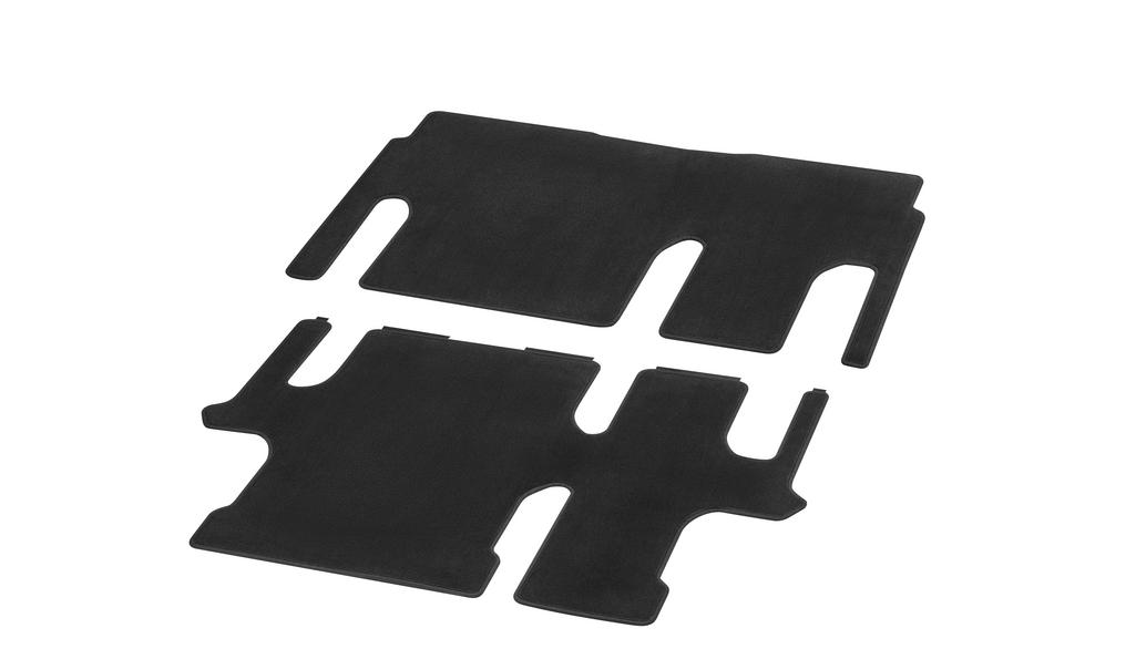 Veloursmatten, Fahrgastraum, mit Einfachschiene, 2 Schiebetüren (T19), 2-teilig, T19, U3R/UR3, V-Klasse/EQV/ Vito/eVito, schwarz, A4476804903