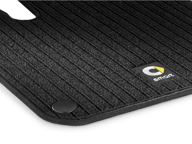 Rep mats, driver/passenger mat, 2-piece, smart, black, A45368074039G32