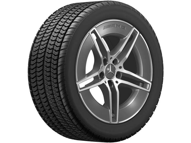 AMG 5-Doppelspeichen-Rad, 45,7 cm (18 Zoll), glanzgedreht, CLE, 275/40 R18/, tantalgrau, A23640148007Y51