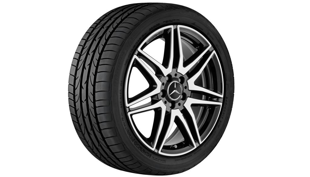 AMG 7-dubbelspaaks velg, 48,3 cm (19 inch), hoogglans, V-Klasse/EQV, 245/45 R19/, zwart, A44740151007X23 AMG 7-dubbelspaaks velg, 48,3 cm (19 inch), hoogglans, V-Klasse/EQV, 245/45 R19/, zwart, A44740151007X23