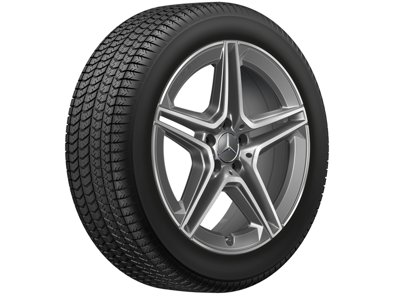 AMG 5-Doppelspeichen-Rad Glanzgedreht Tantalgrau, Bridgestone, Blizzak LM001 MO, 235/50 R19 99H, Winter, Q440141911370G12020