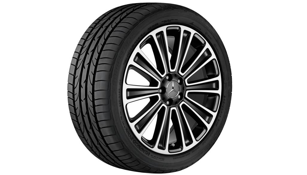 10-spoke wheel, 50.8 cm (20-inch), high-sheen, M-GLE-Class, 265/45 R20/, black matt, A16640116007X36