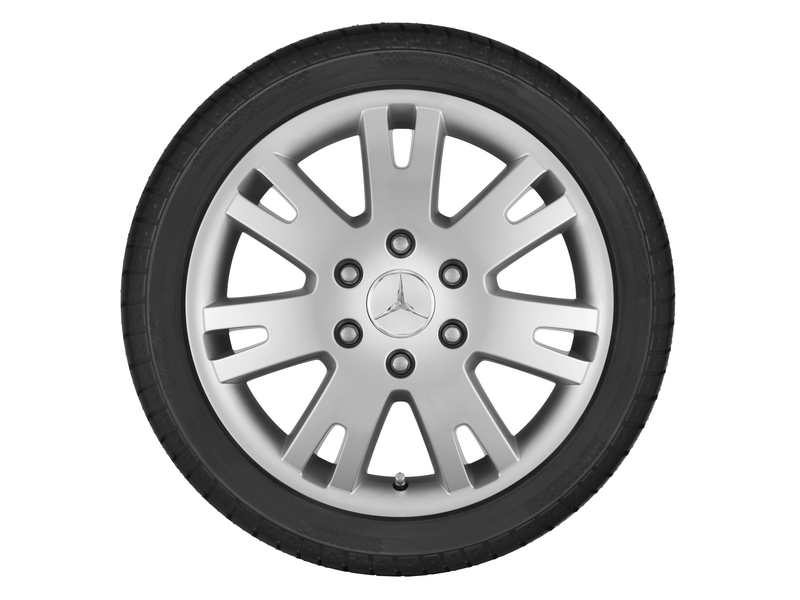 7-Doppelspeichen-Rad, 43,2 cm (17 Zoll), Sprinter, 235/60 R17/, brillantsilber, B66560390