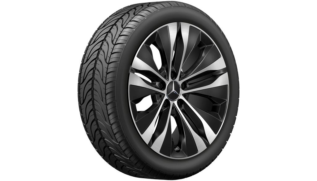 5-spoke wheel, Aero, 45.7 cm (18-inch), high-sheen, C-Class, 245/40 R18/, black, A20640152007X23 5-spoke wheel, Aero, 45.7 cm (18-inch), high-sheen, C-Class, 245/40 R18/, black, A20640152007X23