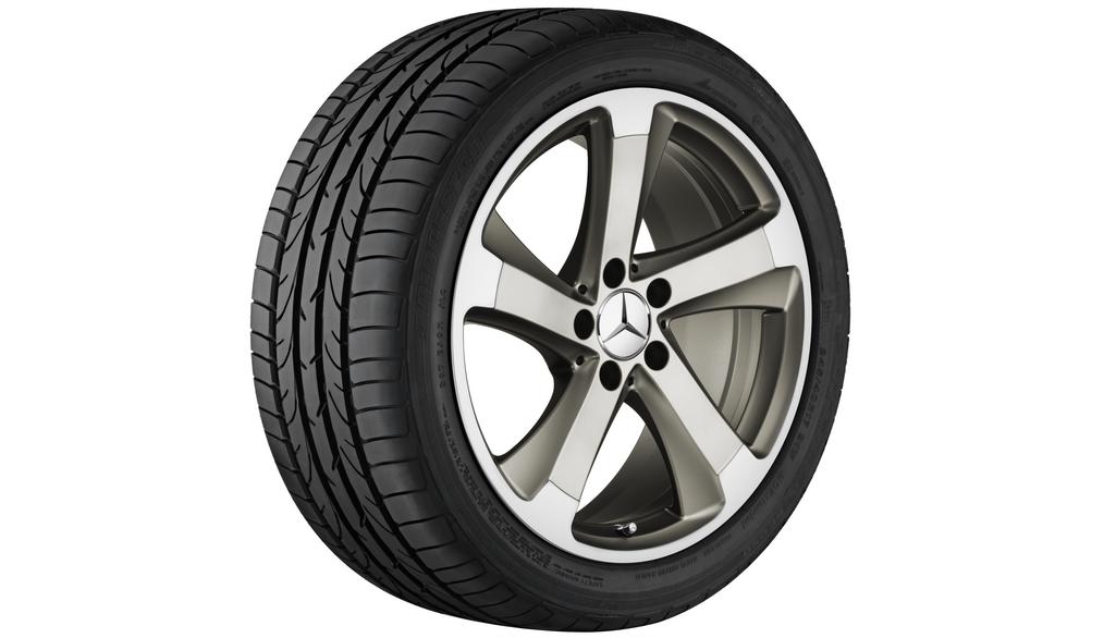 5-spaaks velg, 45,7 cm (18 inch), hoogglans, SL, 285/35 R18/, mat satijnzilver, A23140130027X34 5-spaaks velg, 45,7 cm (18 inch), hoogglans, SL, 285/35 R18/, mat satijnzilver, A23140130027X34