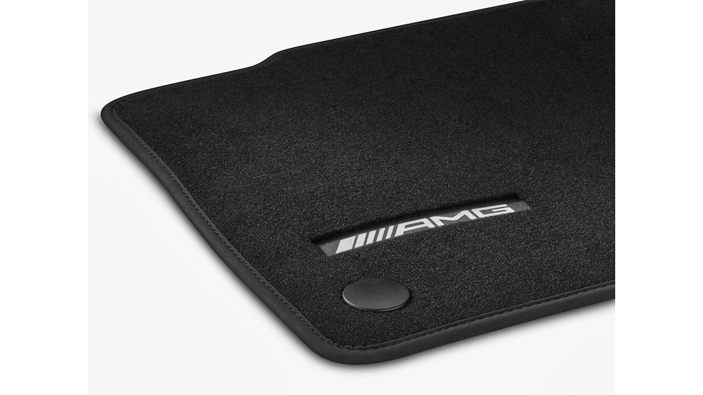 AMG velor mats, set, 4-piece, with AMG woven logo, E-Class, black, A21468025029J74