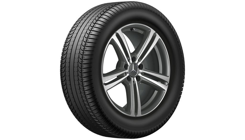 Cerchio a 5 razze, 45,7 cm (18 pollici), lucido, GLC, 235/60 R18/, grigio Himalaya opaco, A25340145007X69 Cerchio a 5 razze, 45,7 cm (18 pollici), lucido, GLC, 235/60 R18/, grigio Himalaya opaco, A25340145007X69
