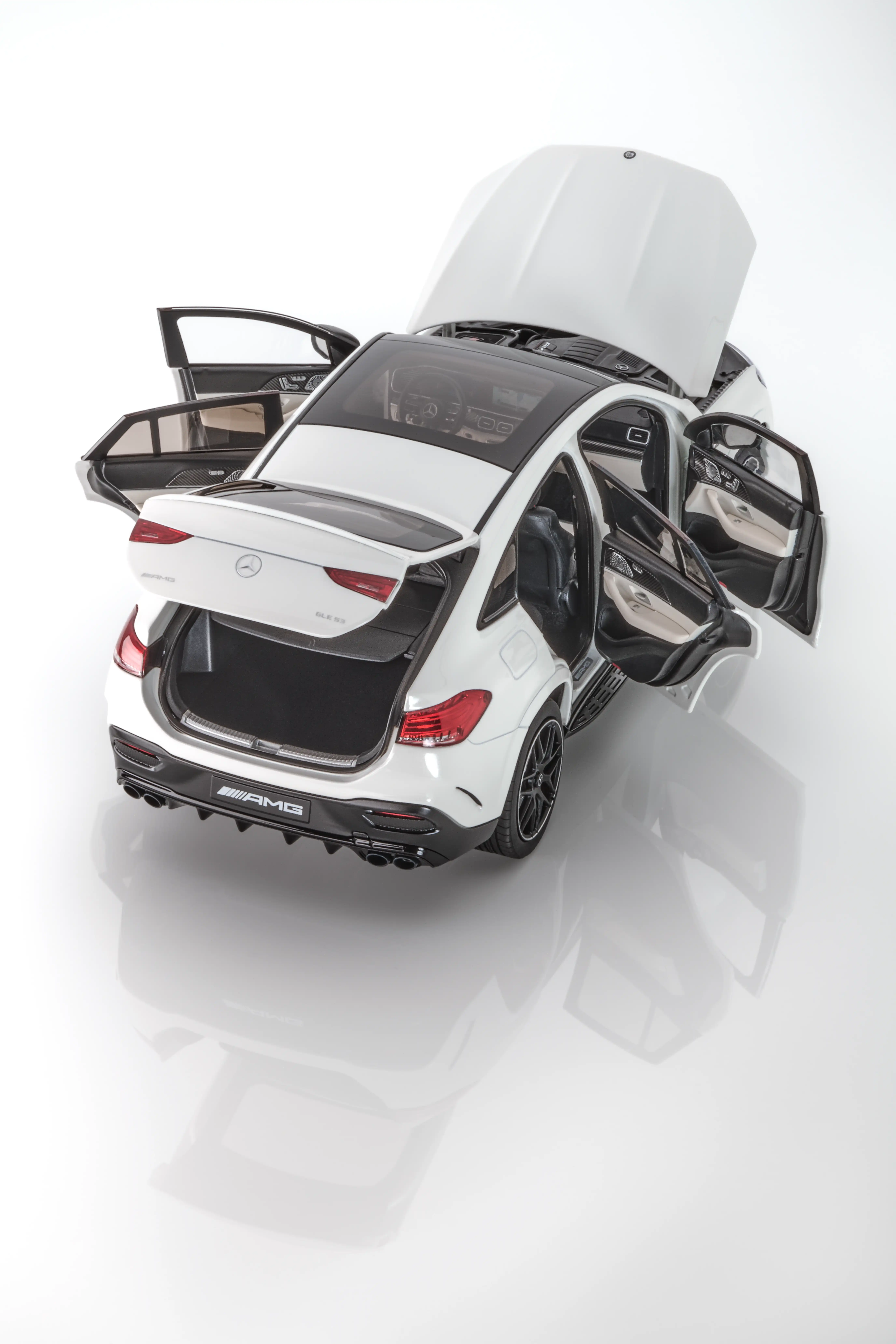 Mercedes-AMG GLE 53e, Coupé, C167, MANUFAKTUR opalithweiß magno, NZG, 1:18, B66961522