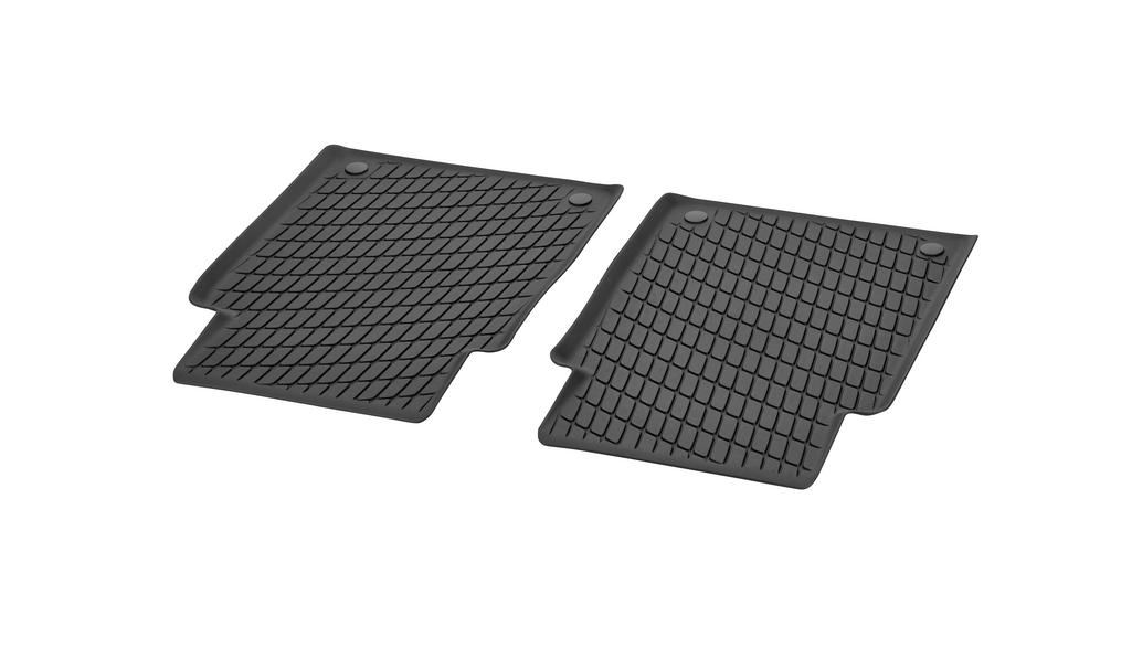 Dynamic Squares all-weather mats, rear, 2-piece, S-Class, black, A22368017059051