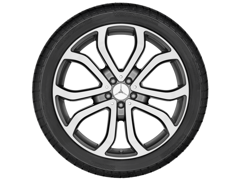 5-Doppelspeichen-Rad, 53,3 cm (21 Zoll), glanzgedreht, GLE, 315/40 R21/, grau Himalaya, A29240115007X21