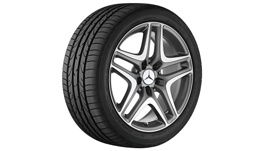 5-Doppelspeichen-Rad Palladiumsilber Glanzgedreht, Continental, ContiSportContact 5 MO, 225/40 R18 92Y XL, Sommer, Q44024111103A
