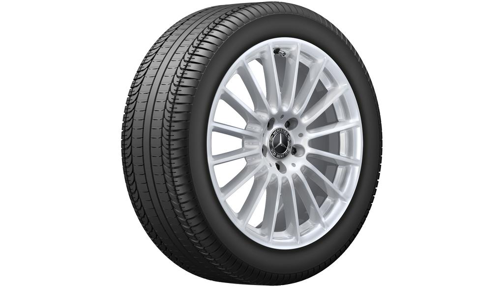 Multi-spoke wheel, 45.7 cm (18-inch), E-Class, 245/45 R18/, vanadium silver, A21340156007X45 Multi-spoke wheel, 45.7 cm (18-inch), E-Class, 245/45 R18/, vanadium silver, A21340156007X45