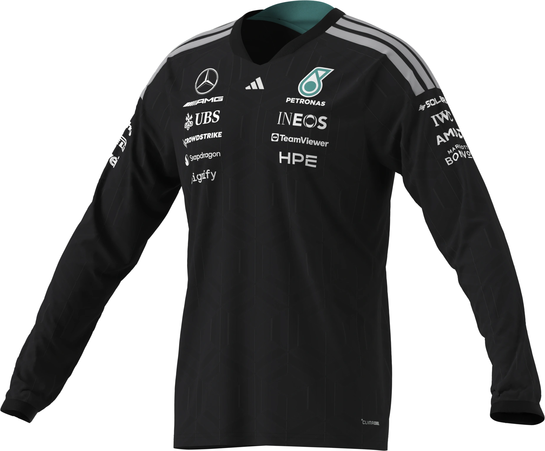 Longsleeve Herren, Fahrer, Mercedes-AMG F1, schwarz, B679984400