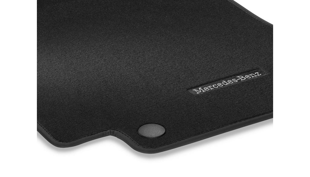 CLASSIC velour mats, set, 4-piece, S-Class, black, A22368010079J74