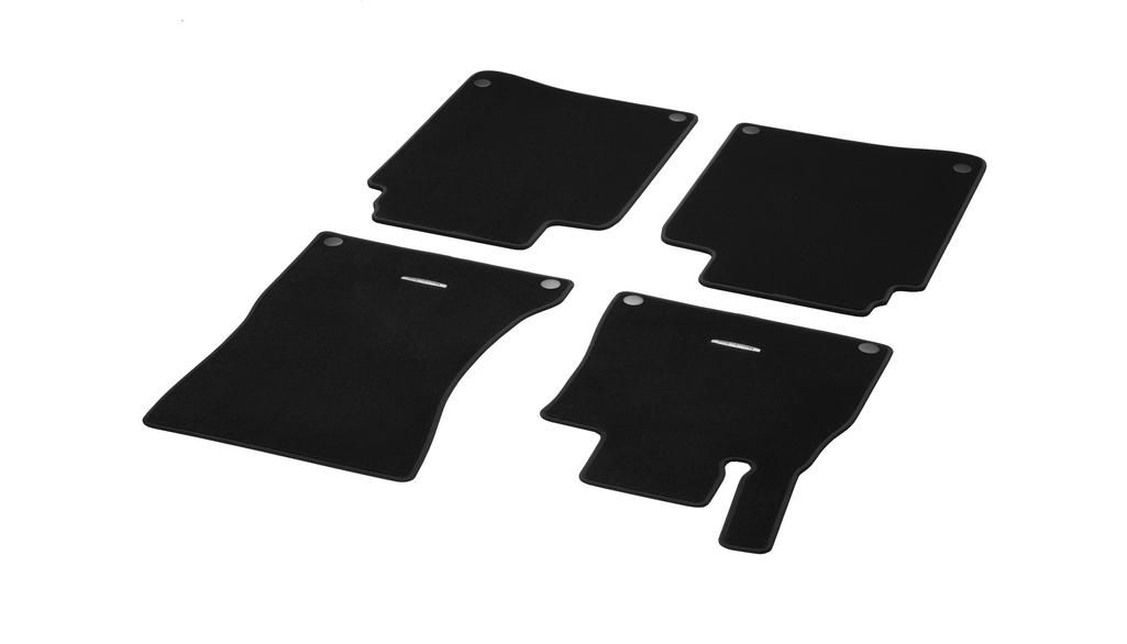 CLASSIC velour mats, set, 4-piece, S-Class, black, A22268071029F87