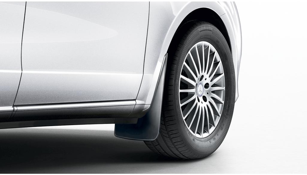 Mud flaps, front set, V-Class/EQV/Vito/eVito, black, A4478900000