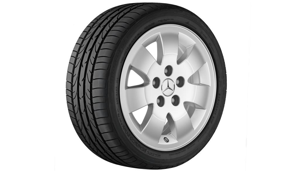 7-spaaks velg, 38,1 cm (15 inch), Citan/eCitan, 195/65 R15/, zilverkleurig, A4154010900 7-spaaks velg, 38,1 cm (15 inch), Citan/eCitan, 195/65 R15/, zilverkleurig, A4154010900