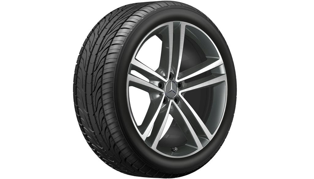 5-dubbelspaaks velg, 53,3 cm (21 inch), hoogglans, GLE, 315/40 R21/, grijs Himalaya, A16740111007X21 5-dubbelspaaks velg, 53,3 cm (21 inch), hoogglans, GLE, 315/40 R21/, grijs Himalaya, A16740111007X21