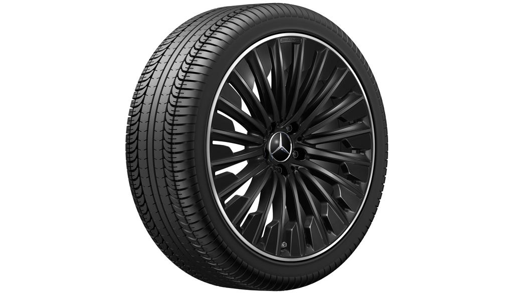 AMG Vielspeichen-Rad, 50,8 cm (20 Zoll), Felgenhorn glanzgedreht, E-Klasse, 245/40 R20/, schwarz, A21440105007X72