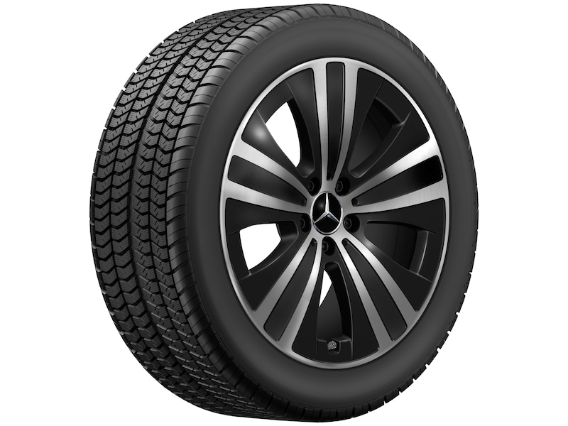5-Lochrad Tampondruck Blau Auf Schwarz Glanzgedreht, Bridgestone, Turanza T005 MO, 255/45 R19 104Y XL, Sommer, Q440241910490