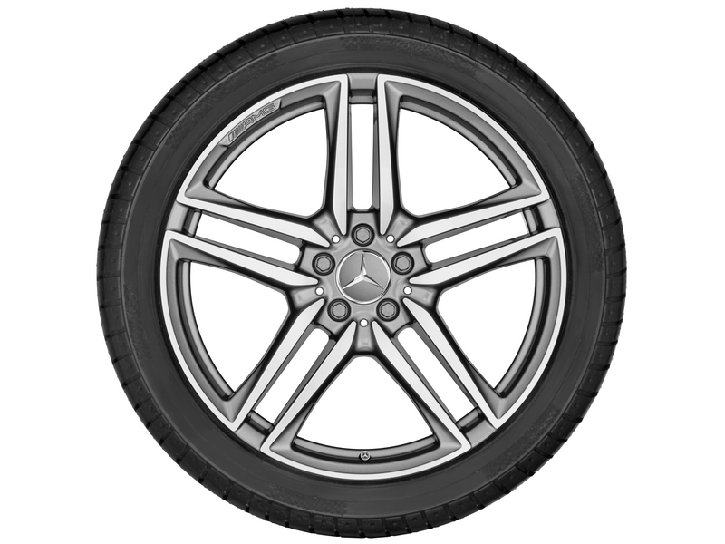 AMG 5-Doppelspeichen-Rad, 50,8 cm (20 Zoll), glanzgedreht, E-Klasse, 295/30 R20/, titangrau, A21340129007X21