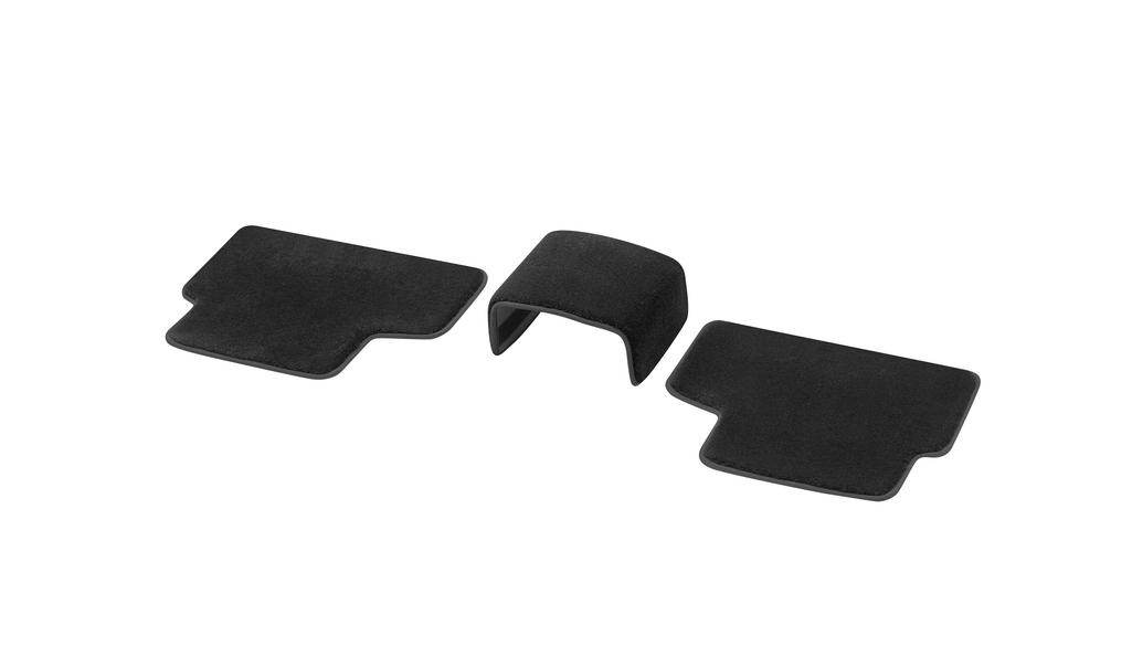 EXCLUSIVE velour mats, rear with cardan tunnel mat, 3-piece, B-Class/ GLA, black, A24768089049K26
