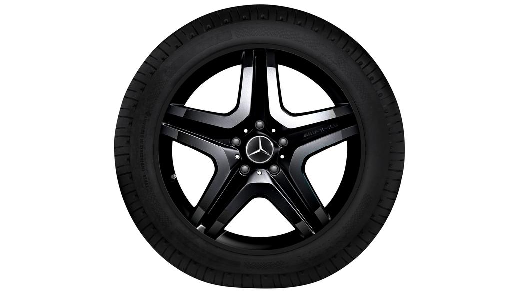 AMG 5-spoke wheel, 50.8 cm (20-inch), G-Class, 275/50 R20/, black, A46340127027X43 AMG 5-spoke wheel, 50.8 cm (20-inch), G-Class, 275/50 R20/, black, A46340127027X43
