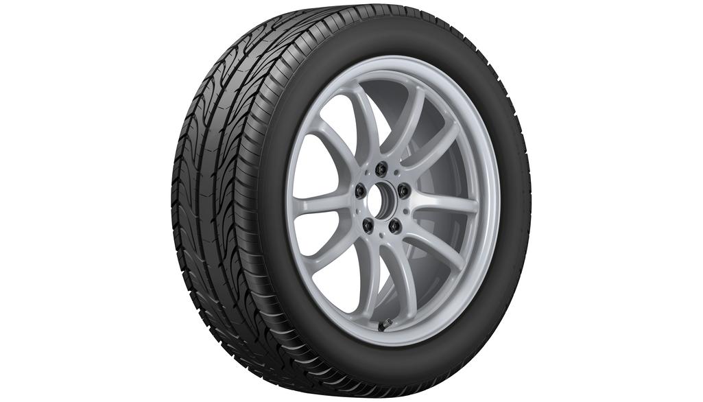 5-spoke wheel, Aero, 48.3 cm (19-inch), EQE, 235/50 R19/, vanadium silver, A29540137007X45