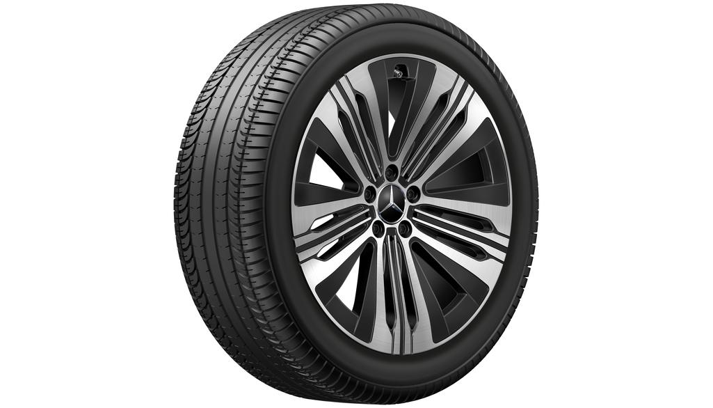 5-spaaks velg, Aero, 50,8 cm (20 inch), hoogglans, EQS, 255/45 R20/, zwart, A29740107007X23