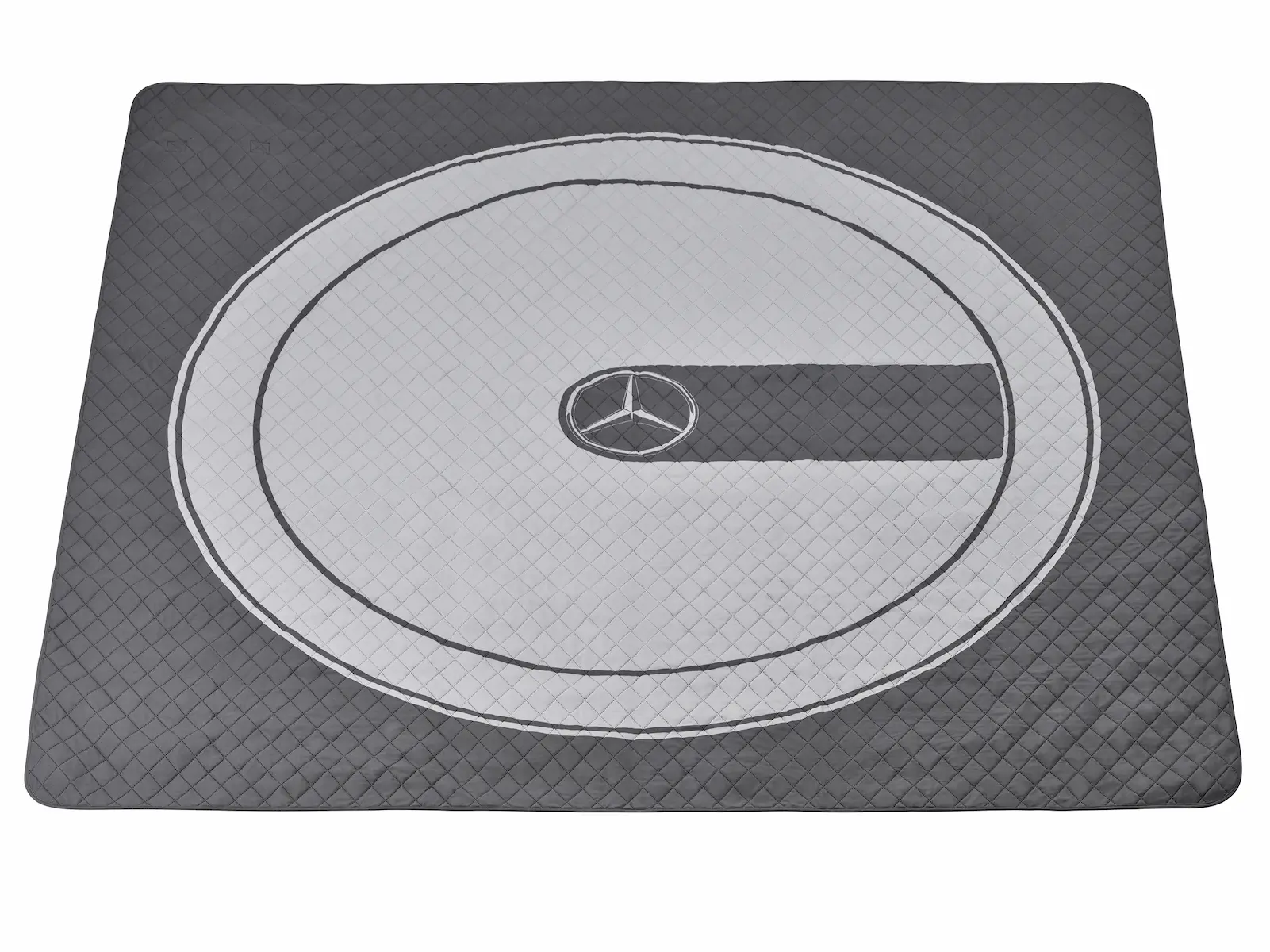 Picnic blanket, G-Class, titanium gray / light gray, polyester, B66959881 Picnic blanket, G-Class, titanium gray / light gray, polyester, B66959881