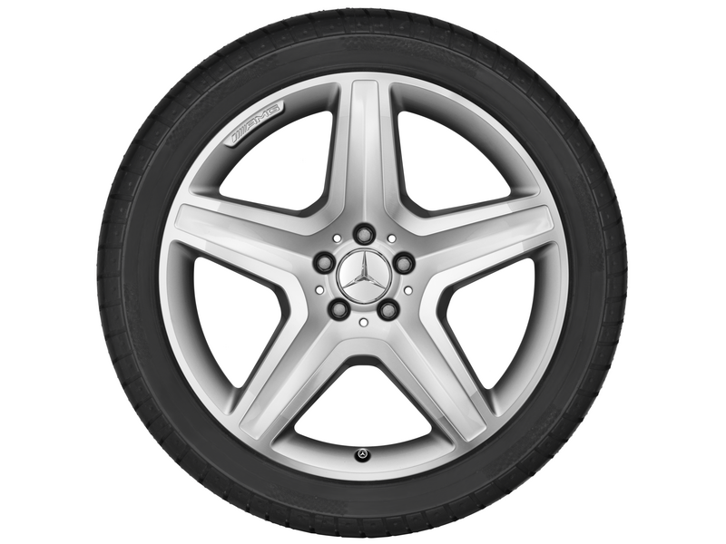 AMG 5-spoke wheel, 50.8 cm (20-inch), high-sheen, M-GLE-Class, 265/45 R20/, silver-colored, A16640120027X25