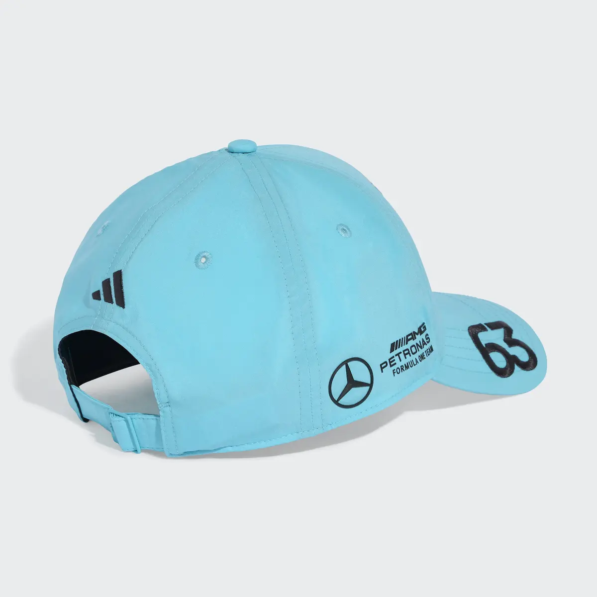 Cap, George Russell, Mercedes-AMG F1, blue, polyester (recycled), Adidas, B67998368, white / blue / black, B6799836