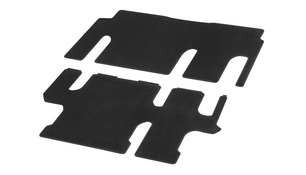 Velour mats, passenger compartment, with single rail, 1 sliding door, 2-piece, U3R/UR3, V-Class/EQV/ Vito/eVito, black, A4476805003
