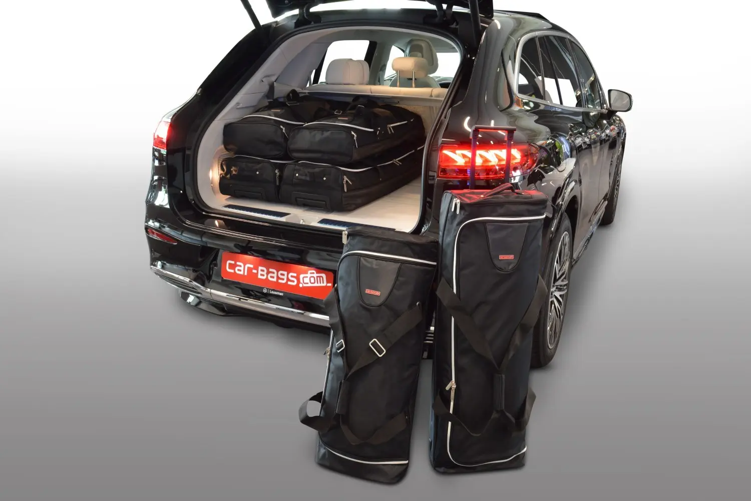 Travel bag set suitable for Mercedes-Benz EQS SUV (X296) 2022-today - Black, CB-M26901S