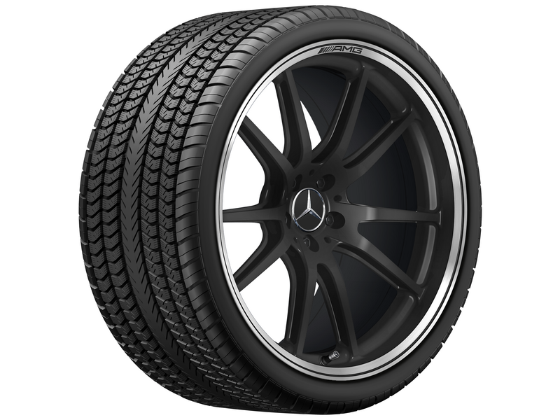AMG forged wheel in 10-spoke design black matt rim flange polished, Pirelli, P Zero Winter MO1, 315/30 R21 105W XL, Winter, Q440141713970