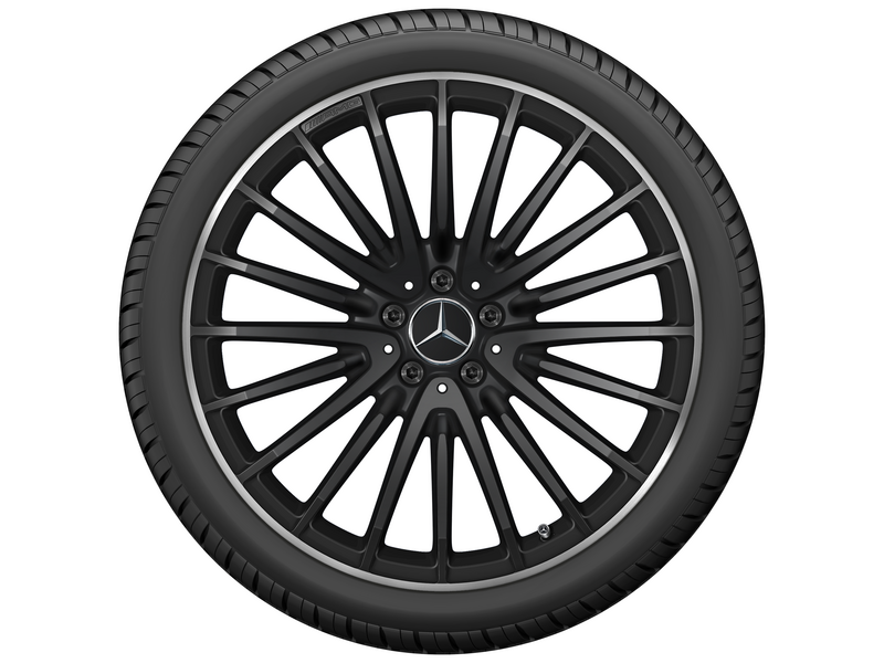 AMG Vielspeichen-Rad, 53,3 cm (21 Zoll), Felgenhorn glanzgedreht, GLC, 295/35 R21/, schwarz matt, A25340160007X71