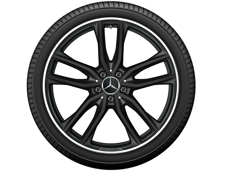 AMG 5-twin-spoke wheel, 53.3 cm (21-inch), high-sheen rim flange, GLC, 295/35 R21/, matt black, A25340139007X71
