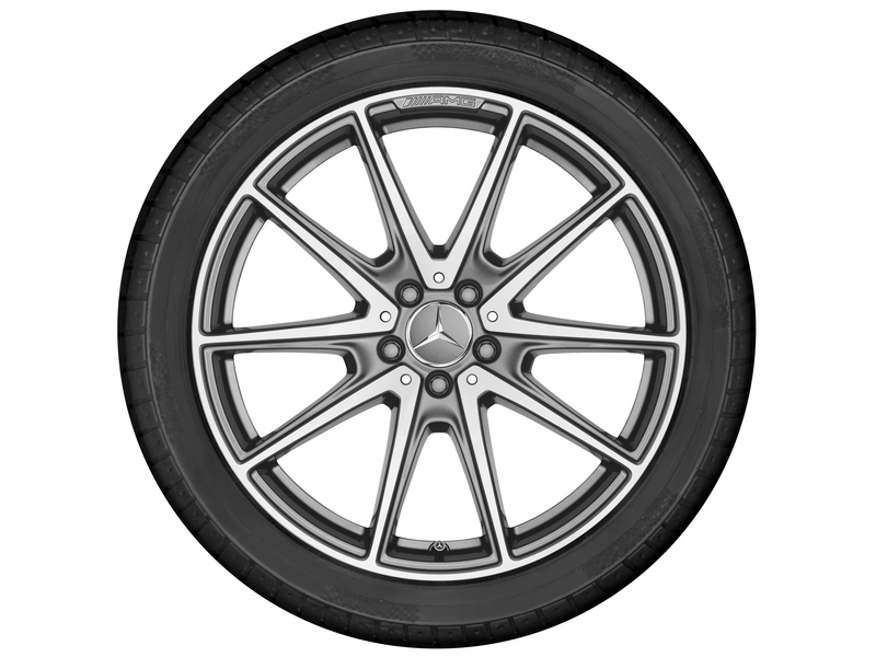 AMG 10-spoke wheel, 50.8 cm (20-inch), high-sheen, S-Class, 275/35 R20/, titanium gray, A22240141007X21