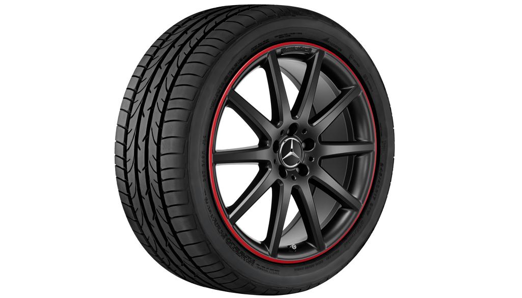 AMG 10-Speichen-Rad, 50,8 cm (20 Zoll), GLA, 235/40 R20/, schwarz matt, A15640104023594