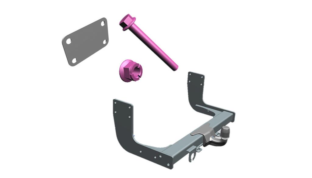 Towing device, cross member, KAWA/KOMBI with A2 as 5.0 t with 2 t towing capacity, Sprinter, black, A9073100001 Towing device, cross member, KAWA/KOMBI with A2 as 5.0 t with 2 t towing capacity, Sprinter, black, A9073100001