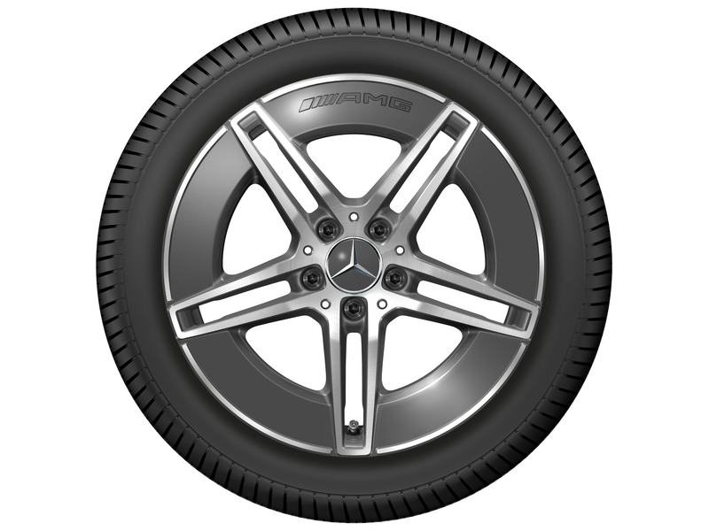 AMG 5-twin-spoke wheel, 45.7 cm (18-inch), high-sheen, CLE, 245/45 R18/, tantal gray, A23640117007Y51